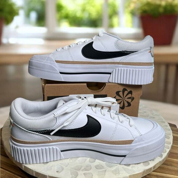 Nike Court Legacy Lift Shoes Platform Sneakers DM7590-100 Women’s Size 8.5 - Picture 10 of 14